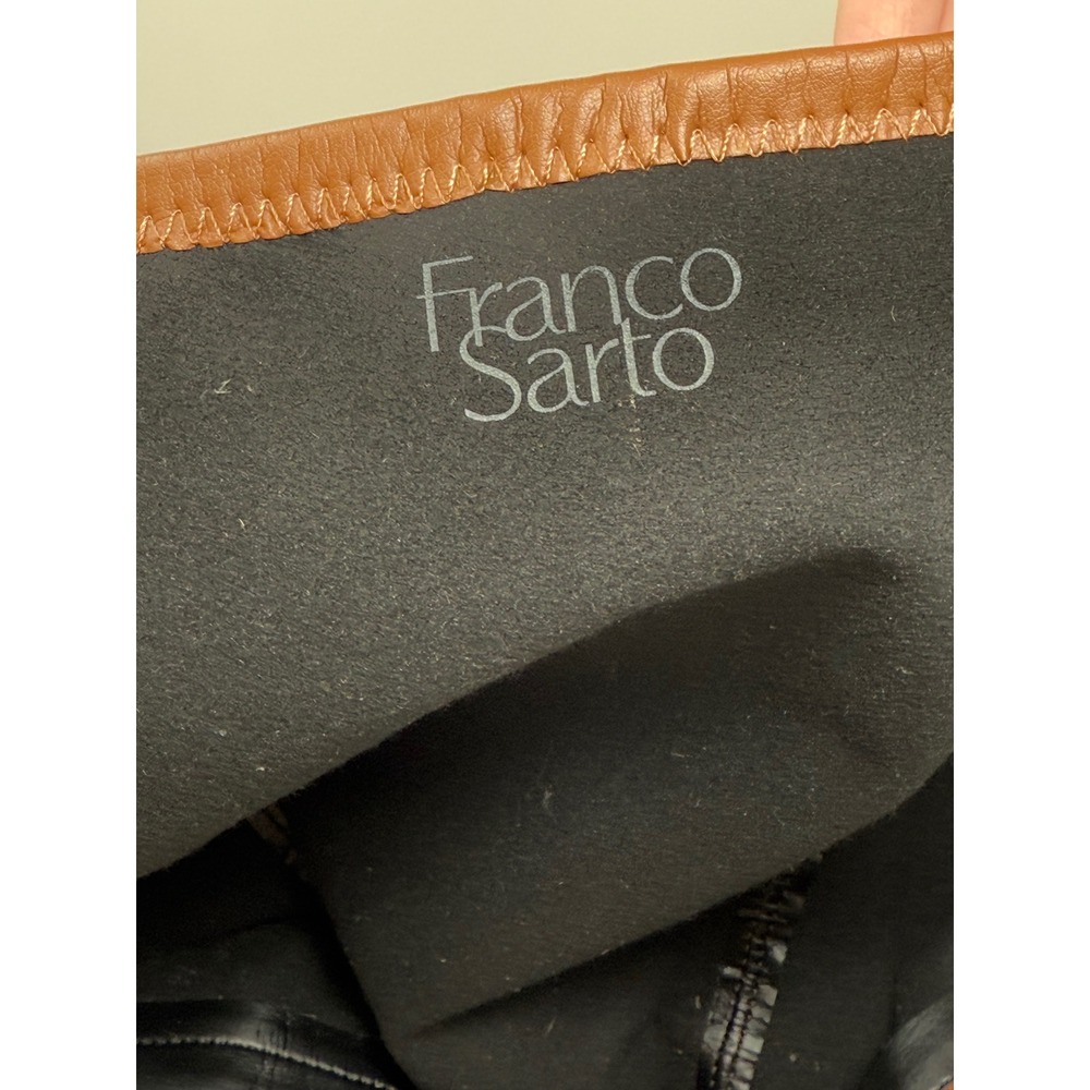Franco Sarto Women's 8M Brown Faux Leather L-Tribute Knee High Heel Boots - Picture 5 of 6